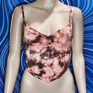 Omighty Pink and White Tie-Dye Top